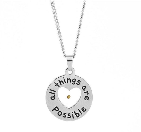 Mustard Seed Faith Necklace Pendant. spiritual jewelry, religious, mustard seed