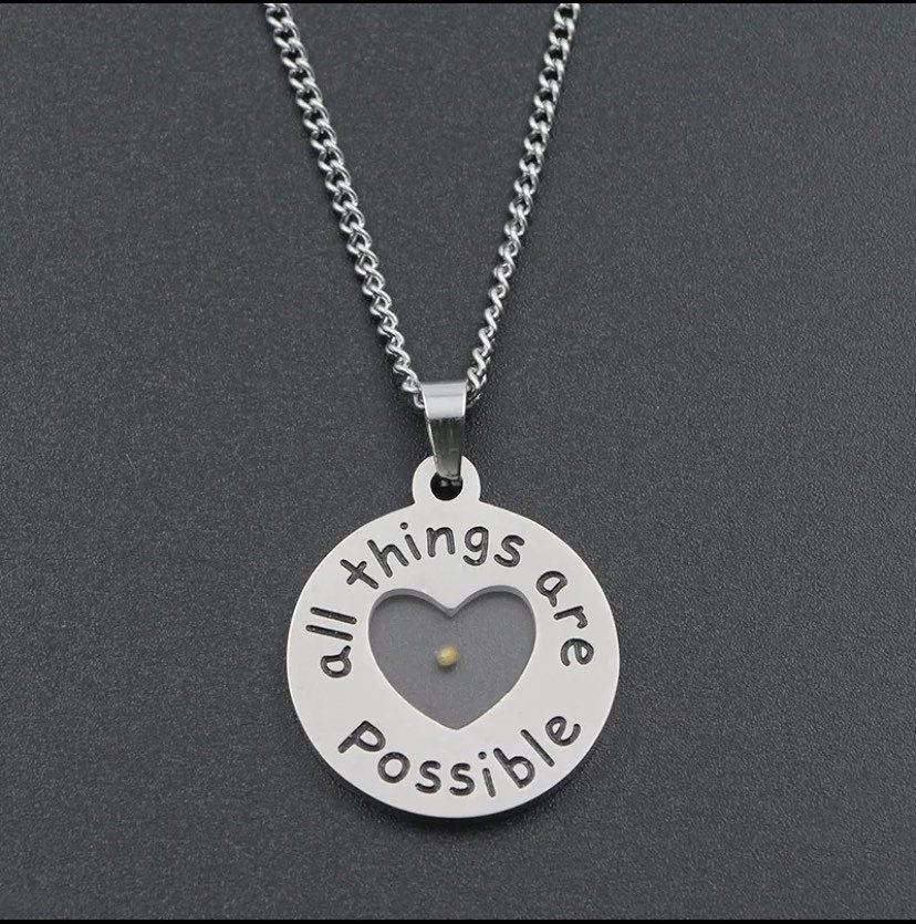 Mustard Seed Faith Necklace Pendant. spiritual jewelry, religious, mustard seed