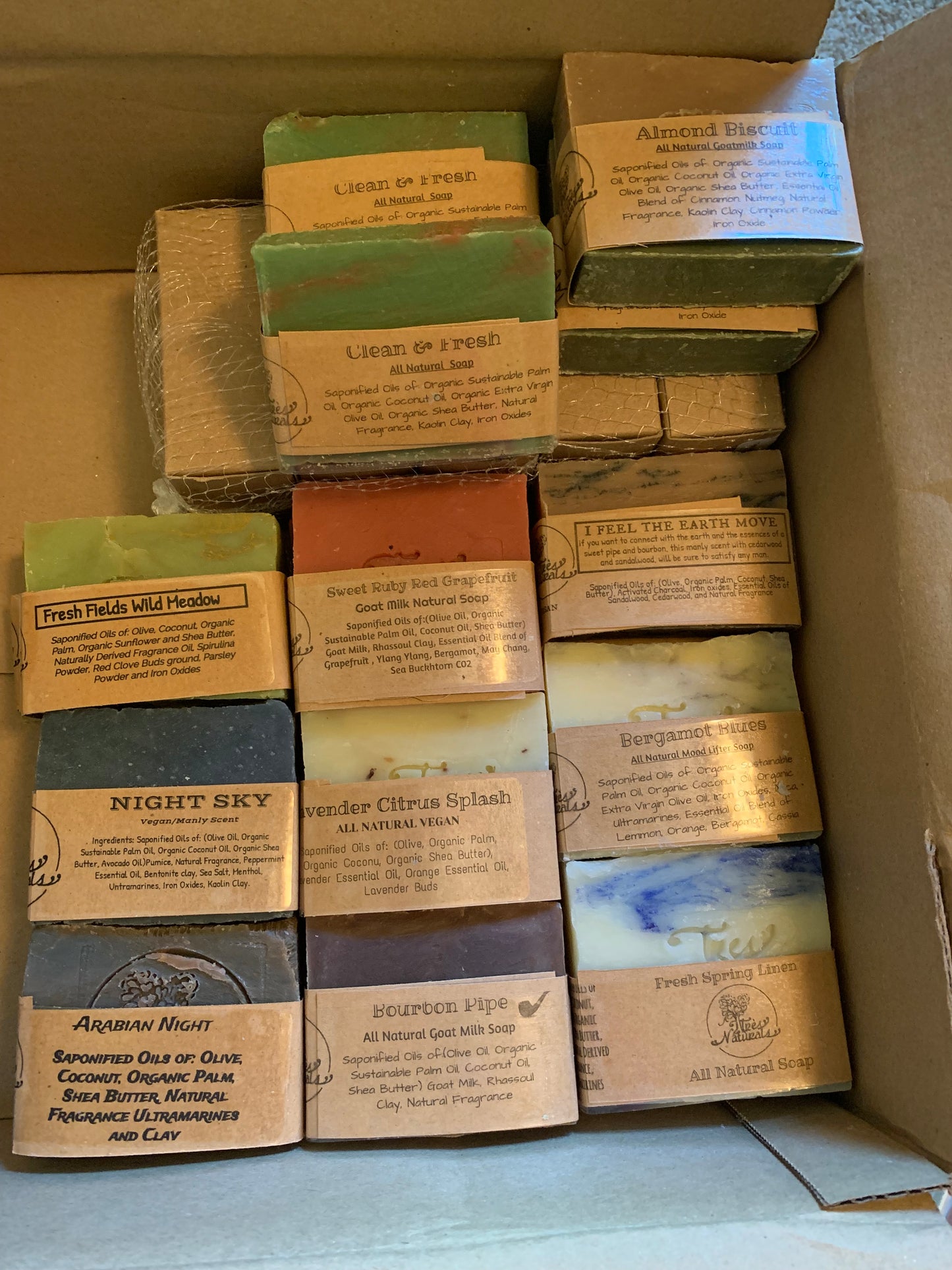 SOAP- all natural cold processed soap varieties