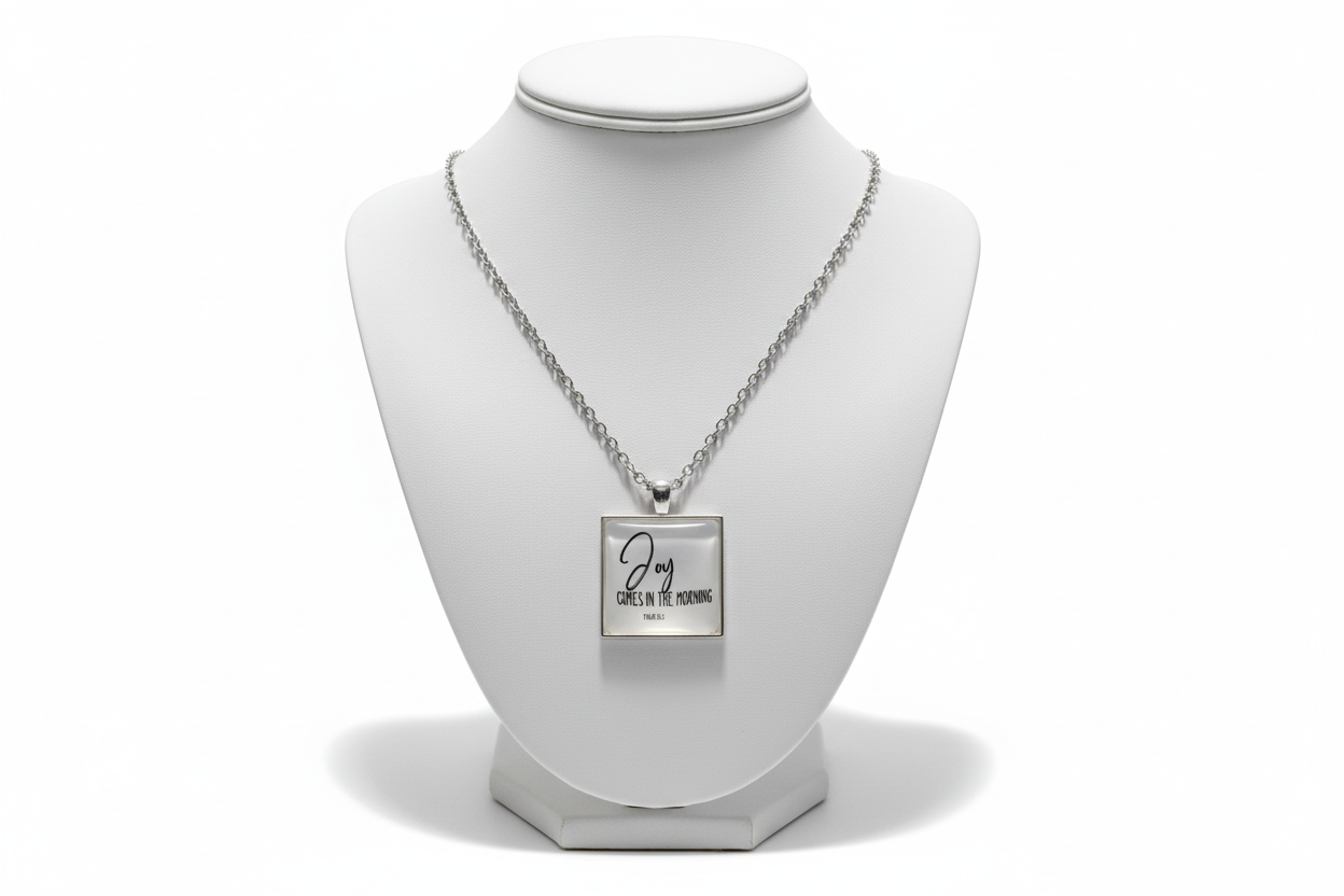 Jewelry: Necklace-Inspirational BEZEL charm glass cabochon Pendant Silver Necklace Jewelry 6 Options