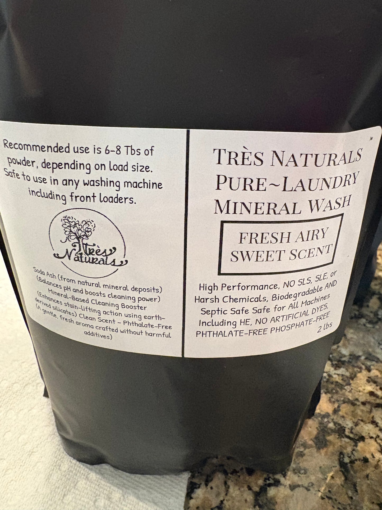 Très Naturals Pure~Laundry Mineral Wash – 2 lbs